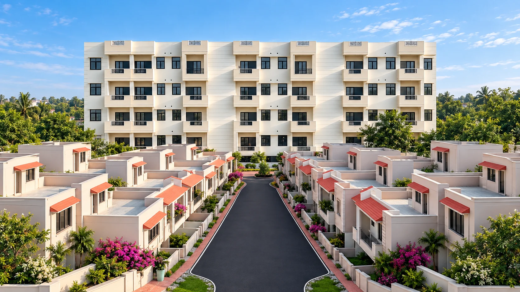 Baghban Greens homes surrounded by landscaped community spaces