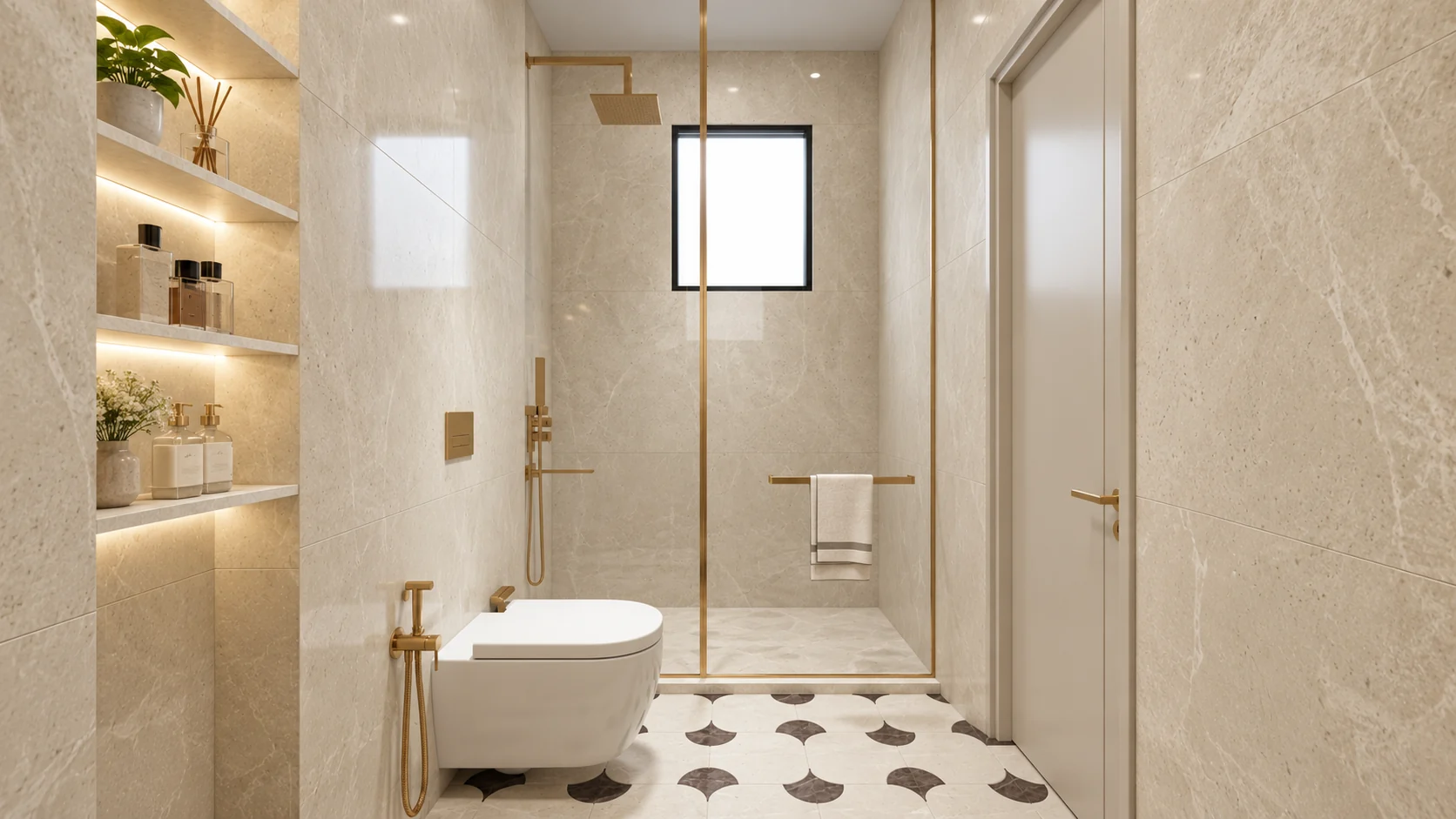 Maa Villa bathroom with shower at Baghban Greens Kanpur